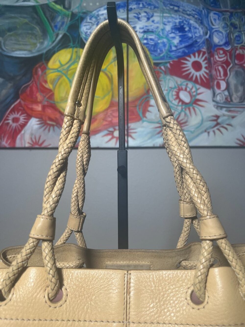 Cole Haan Village SP06 Beige Pebbled Leather Hobo Shoulder Bag Y2K - Picture 2 of 16
